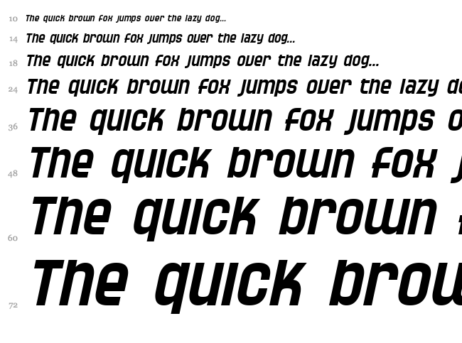 SF Speedwaystar font waterfall
